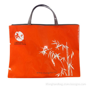 PVC handbags, used for training storage (book/cosmetic/food) various colors & designs available